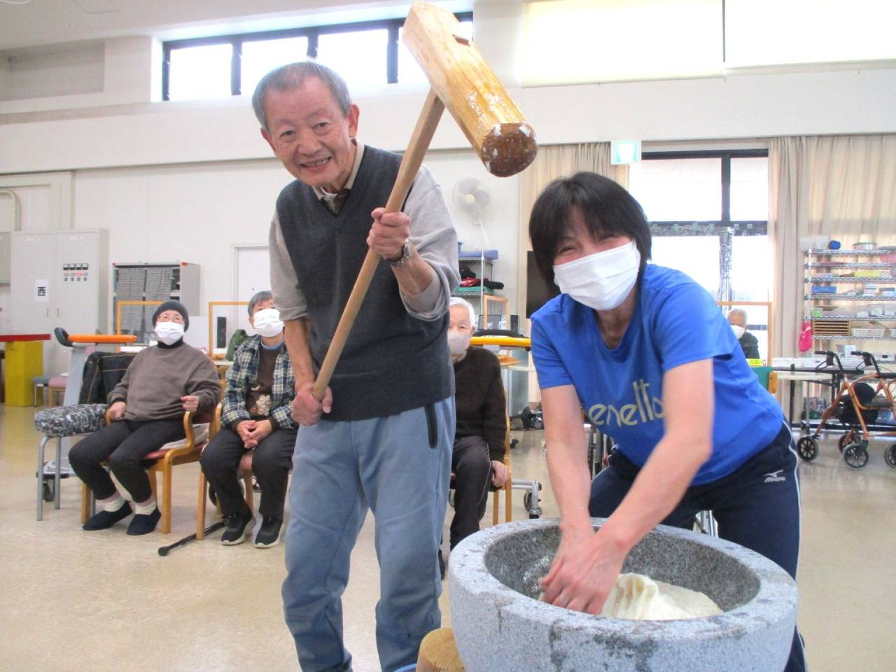 通所リハ「餅つき大会」